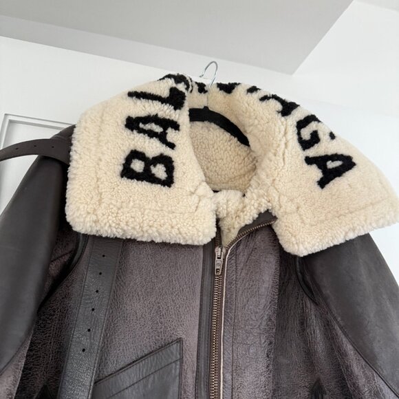 Balenciaga Black and White Leather Jacket - Picture 10 of 15